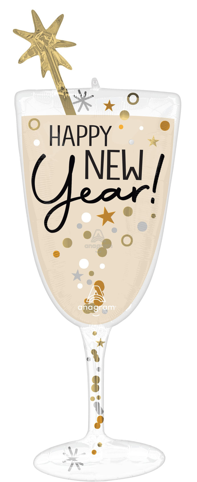 47036 Bubbly New Year Glass