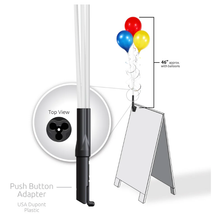 Load image into Gallery viewer, PermaShine® 3-Balloon Bouquet A-Frame Bracket Kit - Sign not included