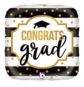 36946 Black & White Stripe Grad