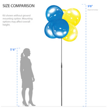 Load image into Gallery viewer, BalloonBobber® 6-Balloon Cluster Pole Kit with Ground Mount
