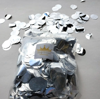 2.3cm Metallic Confetti - Silver