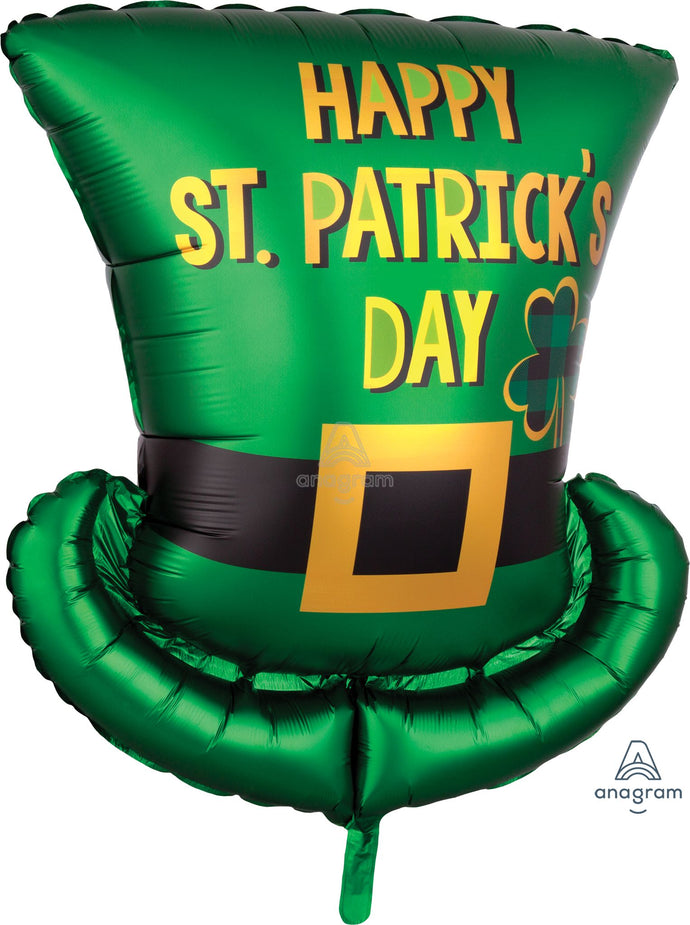 40537 Saint Patrick's Day Satin Top Hat