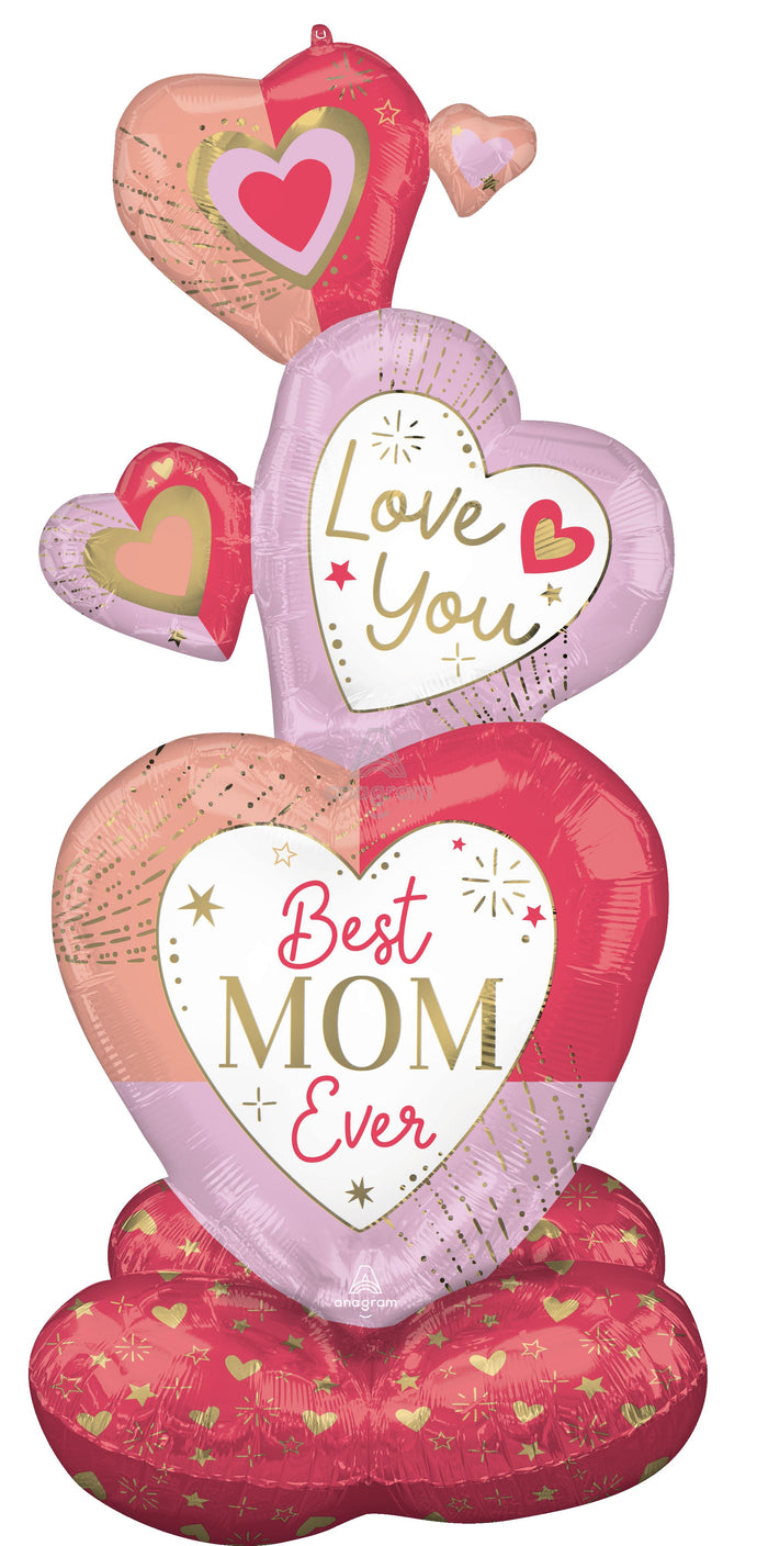 45451 Colorful Mom Stacked Hearts