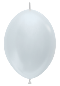 836126 Satin White 6" Link-O-Loon Balloons (50ct)