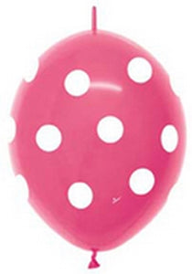 54118 Polka Dot Fashion Fuchsia 12" LINK-O-LOON® (50ct)