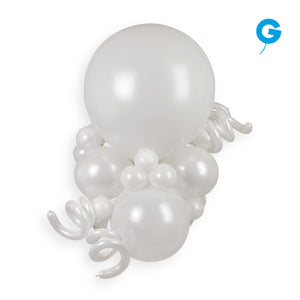 052916 Gemar Metallic White 5" Round (100ct)