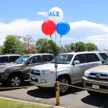 Load image into Gallery viewer, BalloonBobber® 3-Balloon Cluster Pole Kit with Brackets with Screws &amp; Bands
