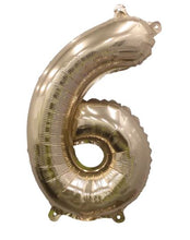 Load image into Gallery viewer, 55443 Ellie's Glazed Gold Number "6" 32in
