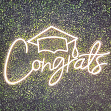 Load image into Gallery viewer, Congrats with Grad Cap Neon Sign Rental
