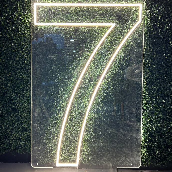 Number 7 Neon Sign Rental