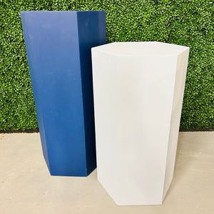 Blue Hexagon Plinth Duo Rental