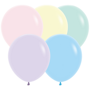 55179 Pastel Matte Assortment 18" Round