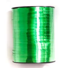 Metallic Curling Ribbon - Green Uncrimped