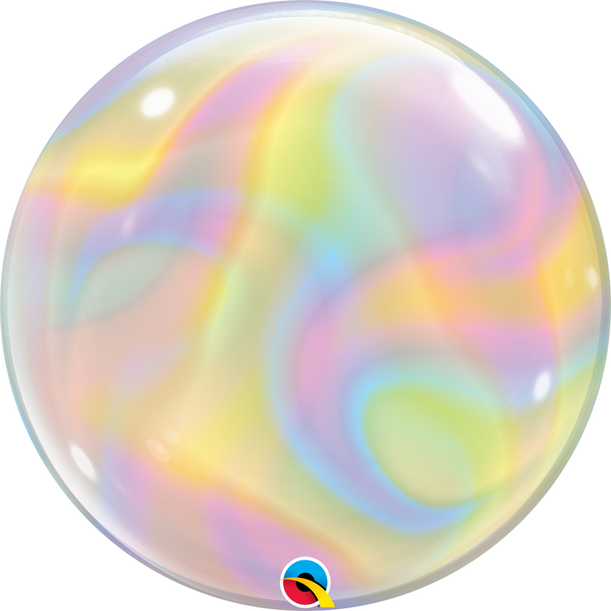 13081 Iridescent Swirls Bubble Balloon