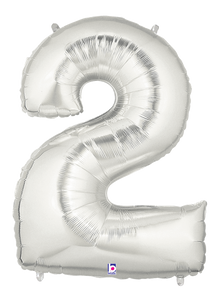 15842 Megaloons® Number "2" Silver