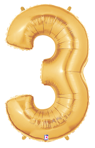 15843 Megaloons® Number "3" Gold