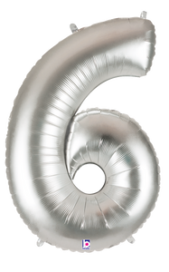 15846 Megaloons® Number "6" Silver