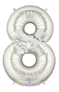 15848 Megaloons® Number "8" Silver