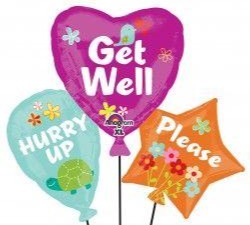 26811 Get Well Balloon Cluster