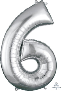 27986 SuperShape™ Number "6" Silver