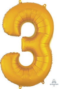 28248 SuperShape™ Number "3" Gold