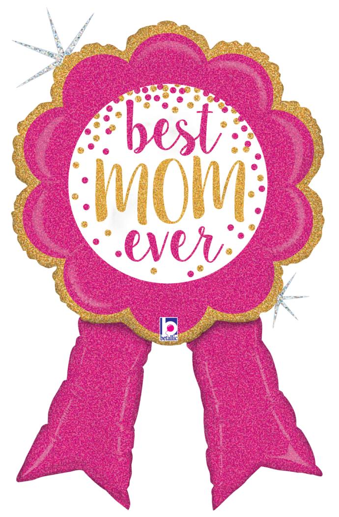 35537 Glittering Best Mom Ribbon