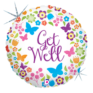 36154 Butterflies & Flowers Get Well