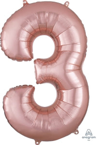 36214 SuperShape™ Number "3" Rose Gold