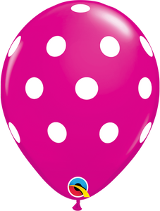 37225 Wild Berry Big Polka Dots 11" Round