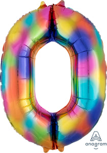 38530 Number "0" Rainbow Splash