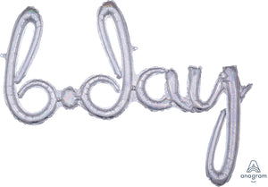 39174 Script Phrase Bday Holographic