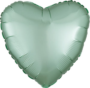39914 Satin Luxe Mint Green Heart