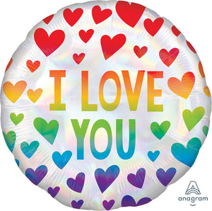 40488 Iridescent Rainbow Hearts