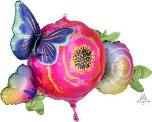 40814 Flowers & Butterfly