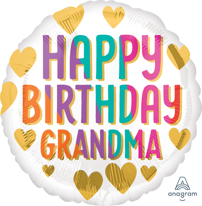 41274 HBD Grandma Gold Heart