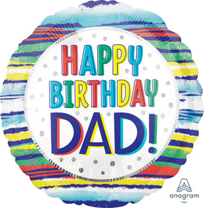 41278 Happy Birthday Dad Painted Stripes