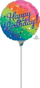 41324 Happy Birthday Fancy Type Rainbow