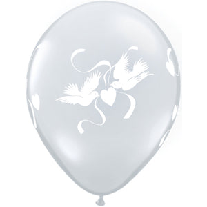 42653 Love Doves Diamond Clear 11" Round
