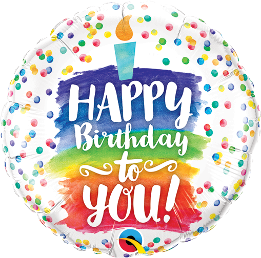 58429 Happy Birthday To You Rainbow Cake