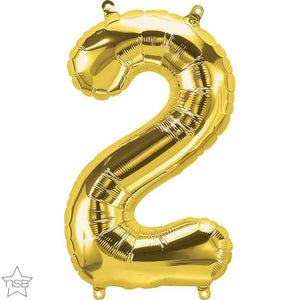 59045 Air Fill Number "2" Gold 16in