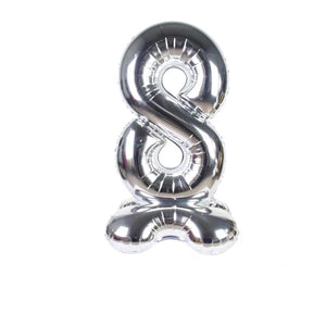 Standing Air Fill Number "8" Silver