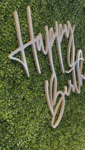 Load and play video in Gallery viewer, Happy Birthday Wood Sign Rental - Silver
