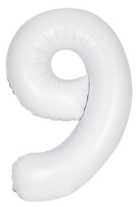 13969 Number "9" Matte White