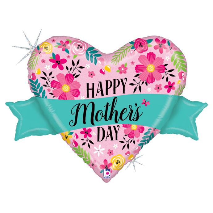 35645 Glittering Floral Mother's Day Banner
