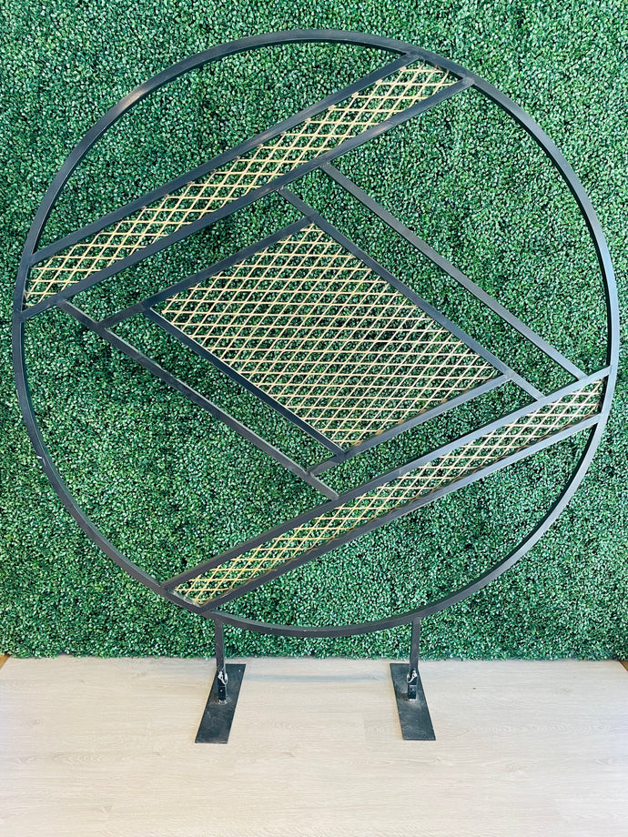 6ft Round Geometric Mesh Hoop Rental