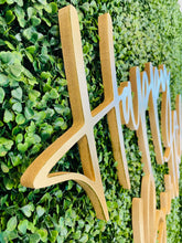 Load image into Gallery viewer, Happy Birthday Wood Sign Rental - Gold
