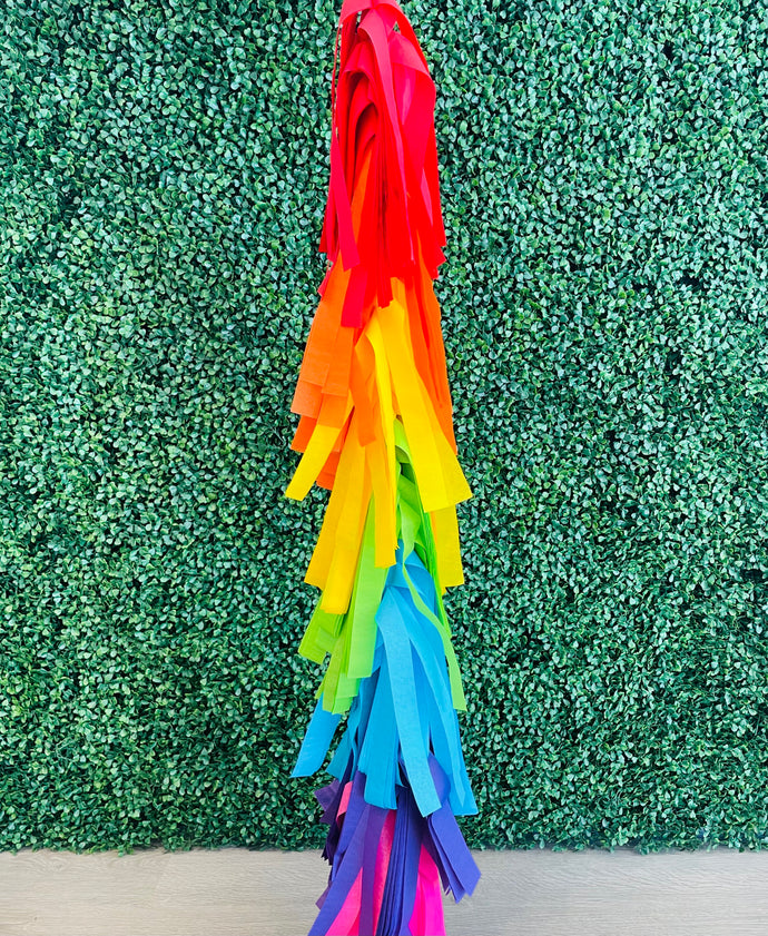 4ft Rainbow Tissue Tassel