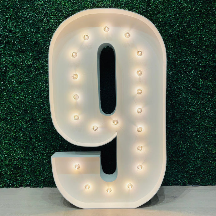 4ft Marquee Number 9 Rental
