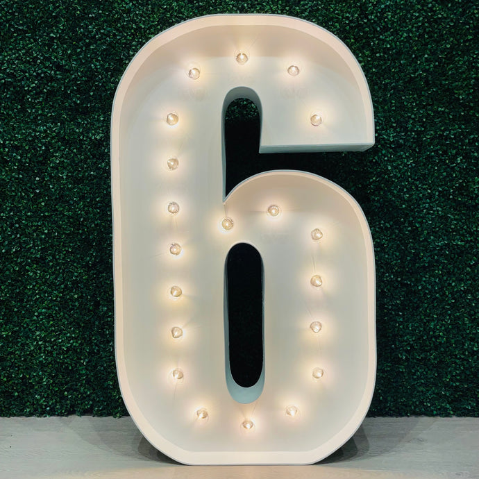 4ft Marquee Number 6 Rental