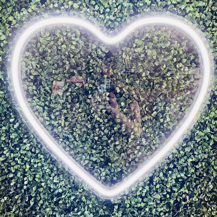 Heart Neon Sign Rental - White